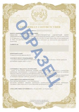 Образец Сертификат СТО 01.064.00220722.2-2020 Армянск Сертификат СТО 01.064.00220722.2-2020 